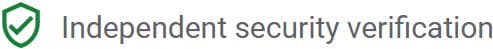 Independent security verfication